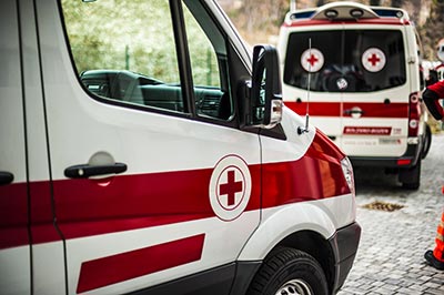 Rettungswagen im Einsatz
